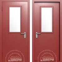 Однопольная остекленная противопожарная дверь ПД-ОС018c