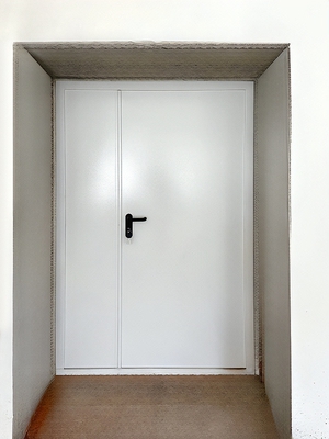Белая полуторная дверь