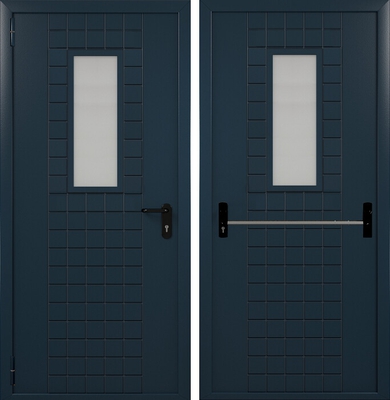 Однопольная остекленная дверь c МДФ-панелью ПД-ОСM023