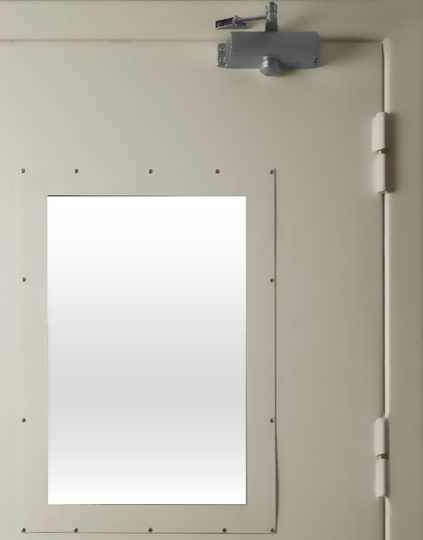 Двупольная остекленная противопожарная дверь ПД-ДC002i