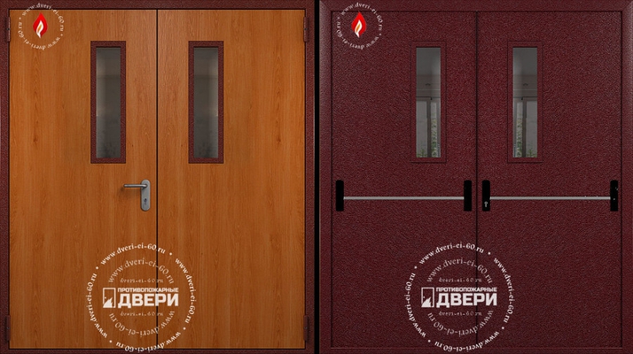 Двупольная остекленная дверь с МДФ-панелью ПД-ДСМ014