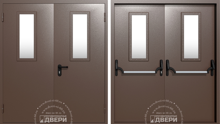 Двупольная остекленная дверь ПД-ДC011a