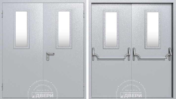 Двупольная остекленная дверь ПД-ДC013