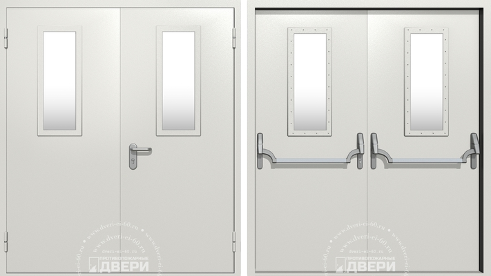 Двупольная остекленная дверь ПД-ДC013j
