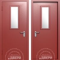 Однопольная остекленная противопожарная дверь ПД-ОС014c