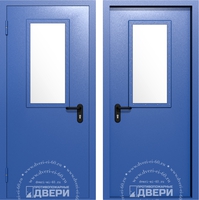 Однопольная остекленная противопожарная дверь ПД-ОС019d
