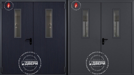 Двупольная остекленная дверь с МДФ-панелью ПД-ДСМ006