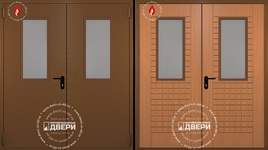 Двупольная остекленная дверь с МДФ-панелью ПД-ДСМ008