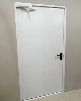 Белая однопольная дверь, фото сзади