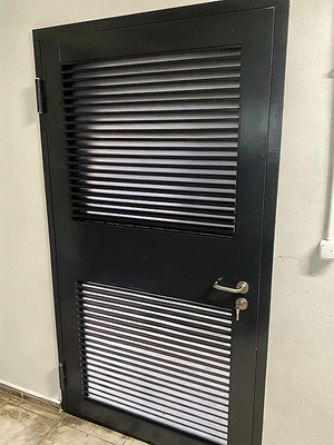 Дверь с вентрешетками
