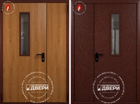 Двустворчатая остекленная дверь (МДФ+порошок) ПД-ПСМ004