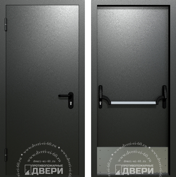 Однопольная глухая противопожарная дверь с отбойником ПД-ОГ015d