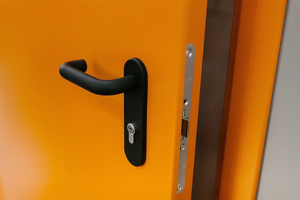 Оранжевая однопольная дверь