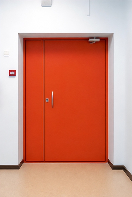 Оранжевая техническая дверь