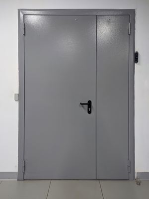 Полуторная дверь EI 60 серого цвета