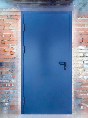 Синяя огнестойкая дверь