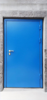 Синяя техническая дверь