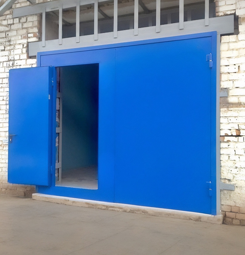 Синие огнеупорные ворота